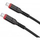 Кабель для зарядки HOCO X59 Type-C to Type-C Victory 60W data cable 1м Черный