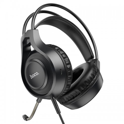 Игровые наушники с микрофоном HOCO W106 Tiger Gaming Headset проводные, с оголовьем Черные