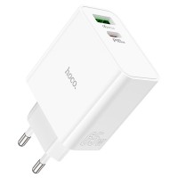 Сетевое зарядное устройство адаптер HOCO C113A Awesome 1USB/1Type-C, 65W, поддержка быстрой зарядки PD/QC/FCP/AFC