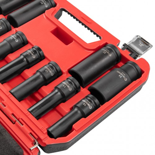 Набор головок ударных удлиненных 1/2", 11 ед., 10-24 мм, Cr-Mo, STORM INTERTOOL ET-8505