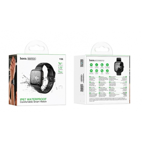 Спортивные смарт часы с поддержкой звонков HOCO Y36 1.72" Bluetooth 5.3 IP67