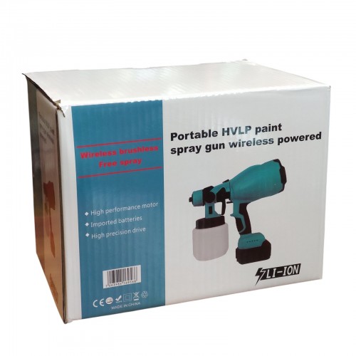 Аккумуляторный краскопульт 800мл + 2 аккумулятора, JK-SG1 / Краскораспылитель с регулировкой ширины