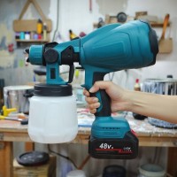 Аккумуляторный краскопульт 800мл + 2 аккумулятора, JK-SG1 / Краскораспылитель с регулировкой ширины