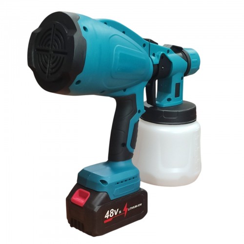 Аккумуляторный краскопульт 800мл + 2 аккумулятора, JK-SG1 / Краскораспылитель с регулировкой ширины