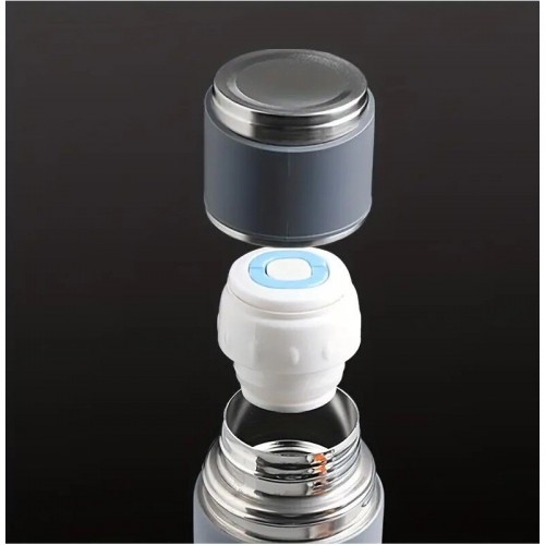 Подарочный набор Vacuum Flask SET вакуумный термос из нержавеющей стали 3 чашки Серый