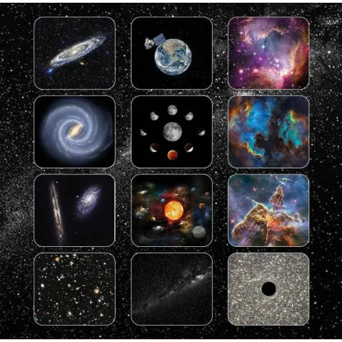 Проектор звездного неба + 12 картриджей, от USB, Galaxy Projector, Белый / Планетарий для спальни / Ночник звездное небо