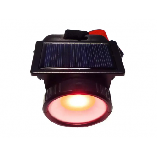 Налобный аккумуляторный фонарь с солнечной панелью WH 9958B есть красный свет