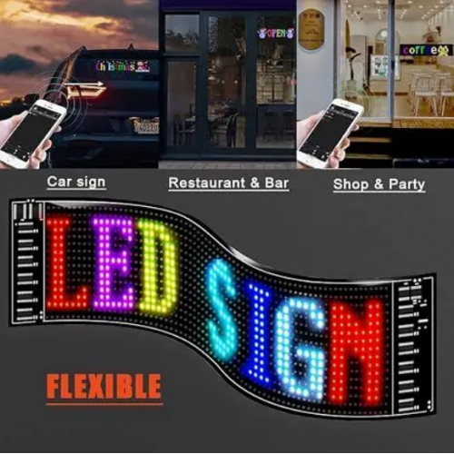 Гибкий экран LED Matrix Panel APP wifi rgb 120*595мм гибкий, полноцветный