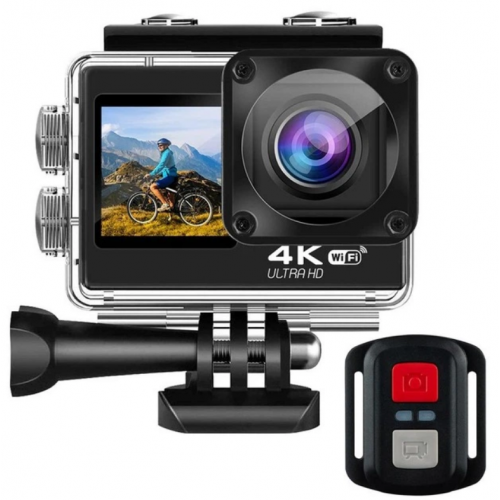 Экшн-камера с двумя дисплеями Action Camera Q60 16MP 4K 60 FPS