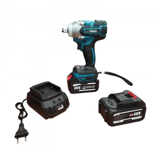 Гайковерт аккумуляторный безщеточный 2 АКБ (48V, 4AH) + набор инструментов в кейсе