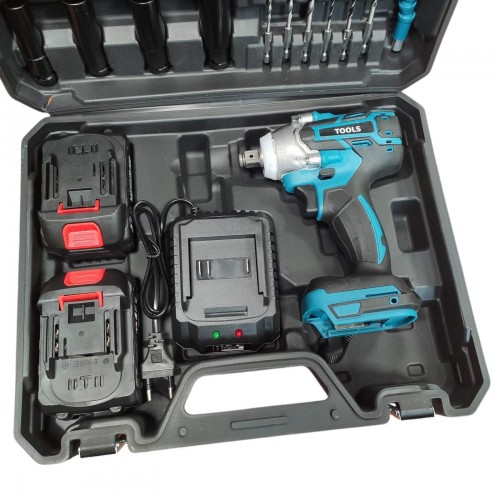 Гайковерт аккумуляторный безщеточный 2 АКБ (48V, 4AH) + набор инструментов в кейсе