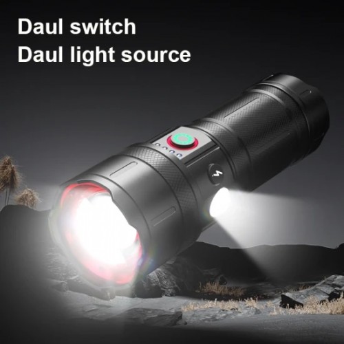 Фонарь COBA CB-B53-TG, АКБ 38650, Рower bank, индикация заряда, ЗУ Type-C, zoom