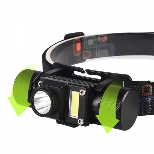 Фонарь налобный аккумуляторный XQ-210-2, ЗУ micro USB фонарик