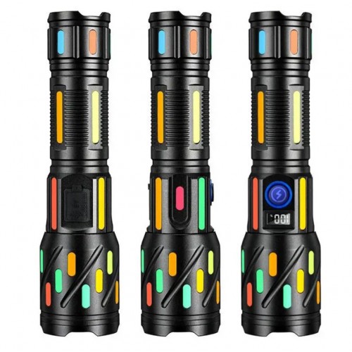 Аккумуляторный фонарь с боковым светом и с флуоресцентной окраской СОВА CB-G706-TG АКБ 26650