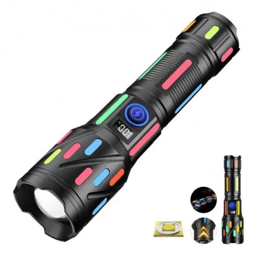 Аккумуляторный фонарь с боковым светом и с флуоресцентной окраской СОВА CB-G706-TG АКБ 26650