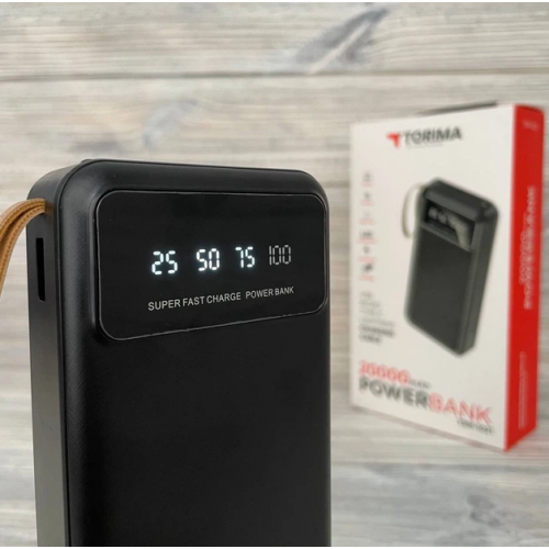 Внешний аккумулятор Power bank TORIMA TRM-1021 20000 Mah батарея зарядка Черный