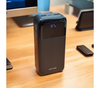 Внешний аккумулятор Power bank LENYES PX342D 30000 mAh, PD22,5W + быстрая зарядка батарея зарядка Черный