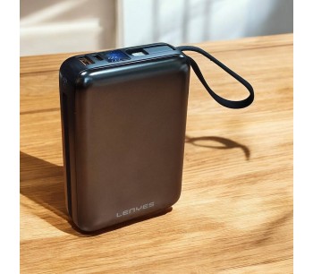 Внешний аккумулятор Power bank LENYES PX270D 20000 mAh, PD22,5W + быстрая зарядка батарея зарядка Черный
