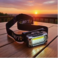 Аккумуляторный налобный фонарь с датчиком движения YY-19C (есть красный свет)