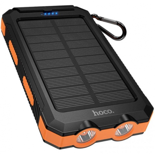 Внешний аккумулятор Power Bank HOCO J164 Platinum Solar 8000mAh 10W, с солнечной панелью и LED фонариком