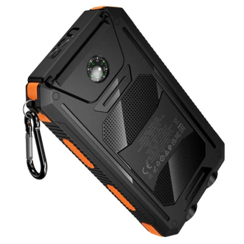 Внешний аккумулятор Power Bank HOCO J164 Platinum Solar 8000mAh 10W, с солнечной панелью и LED фонариком