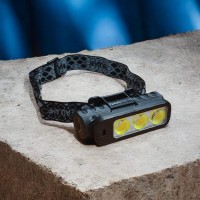 Аккумуляторный складной налобный фонарь AR-704 (есть красный свет) фонарик