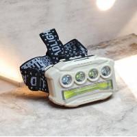 Аккумуляторный налобный фонарь с датчиком движения HC-616S (есть красный свет)