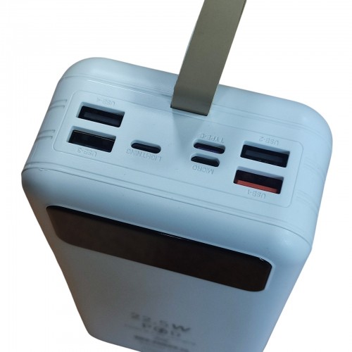 Power bank ENERX 40000mAh PD22,5W + быстрая зарядка батарея зарядка 4 встроенных кабеля Белый