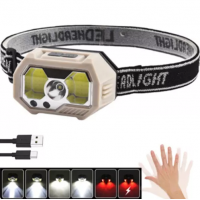 Аккумуляторный налобный фонарь с датчиком движения SH-S31 (есть красный свет)