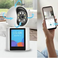 Настольная видеоняня с Wi-Fi, 3 МП, поворотная камера с двухсторонней связью и экраном ICSEE V1-20C