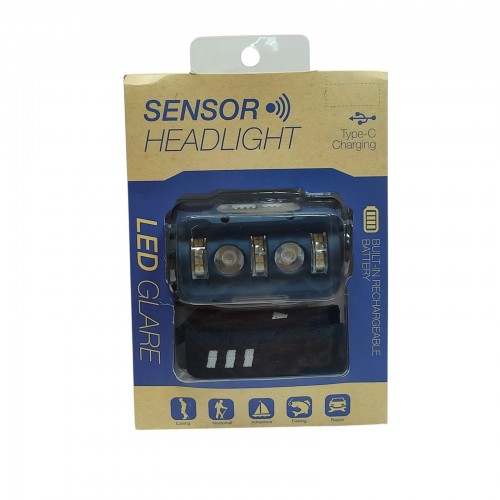 Аккумуляторный налобный фонарь с датчиком движения AR-6114A Синий