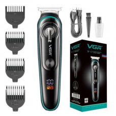 Аккумуляторный триммер для стрижки волос и бороды с USB и LED-дисплеем VGR V-075