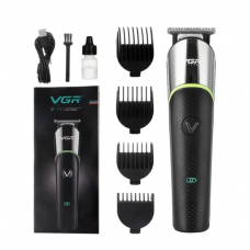 Аккумуляторная машинка для стрижки волос с 4 насадками VGR V-191
