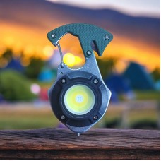 Фонарь  W5143-COB (white+yellow+red), multitool, Li-Ion аккум., магнит, карабин, отвертка, ЗУ Type-C Зелёный