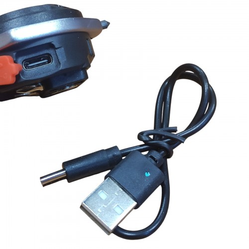 Фонарь  W5143-COB (white+yellow+red), multitool, Li-Ion аккум., магнит, карабин, отвертка, ЗУ Type-C Зелёный