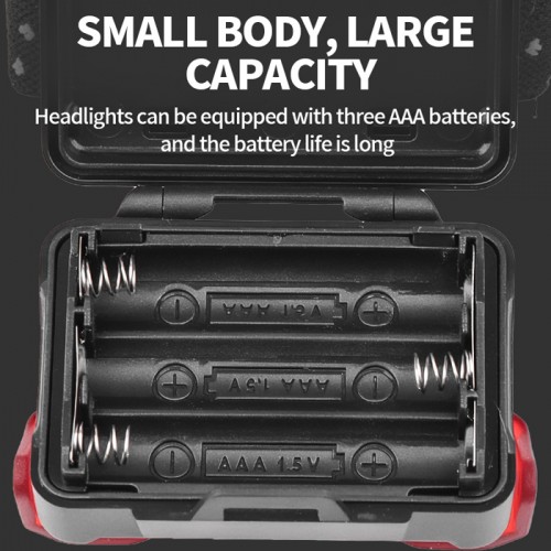 Налобный фонарь 2029-2XPE на батарейках 3хААА с светом и фильтром фонарик 1 РЕЖИМ