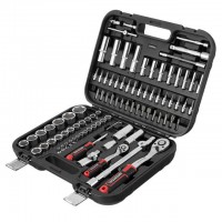 Набор инструментов, 1/2" + 1/4", Cr-V, 94 ед., головки: 4-32 мм, кейс STORM INTERTOOL ET-8094