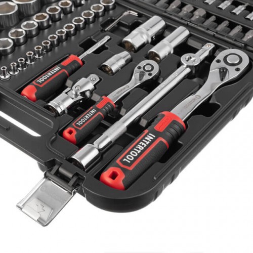 Набор инструментов, 1/2" + 1/4", Cr-V, 94 ед., головки: 4-32 мм, кейс STORM INTERTOOL ET-8094