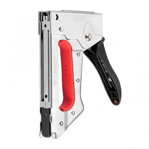 Степлер строительный под скобу 11,3×0,7×4-10 мм, металлический корпус, STORM INTERTOOL RT-0121