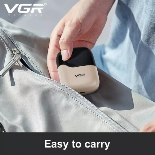Аккумуляторная электробритва VGR V-345, Машинка для бритья / Электрическая бритва для лица Серая