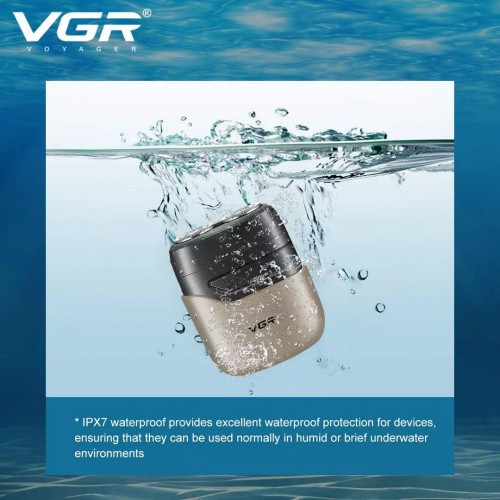 Аккумуляторная электробритва VGR V-345, Машинка для бритья / Электрическая бритва для лица Серая