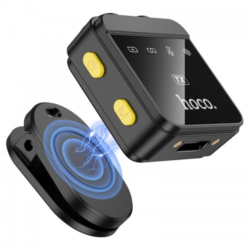 Беспроводной микрофон петличка для телефона в кейсе Type-C Lightning HOCO L17 / Микрофон для видеосъемки