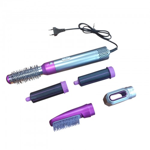 Стайлер для волос 5 в 1 + кейс чехол HAIR BRUSH Фиолетовый