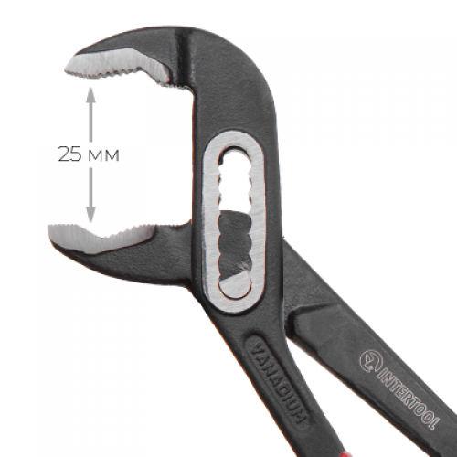 Клещи сантехнические 180 мм, кованое железо 40CrV, поливные двухслойные рукоятки, STORM INTERTOOL NT-0160
