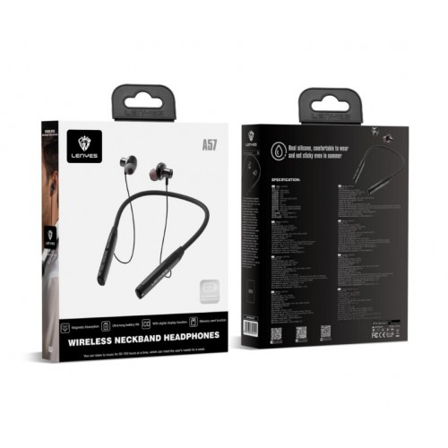 Беспроводные спортивные Bluetooth наушники Lenyes A57 Черные