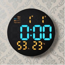 Электронные часы настенные с пультом 26 см от USB, SM-602 с термометром и гигрометром (53752)