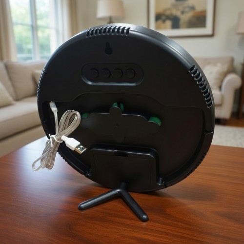 Электронные часы настенные с пультом 26 см от USB, SM-602 с термометром и гигрометром (53753)