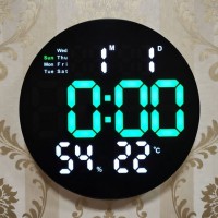 Электронные часы настенные с пультом 26 см от USB, SM-602 с термометром и гигрометром (53753)