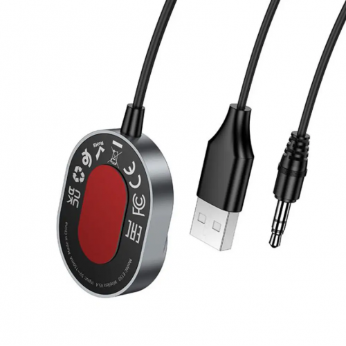 Аудио ресивер HOCO E150 Path car AUX Bluetooth receiver с кабелем (BT5.4, 1.5m)