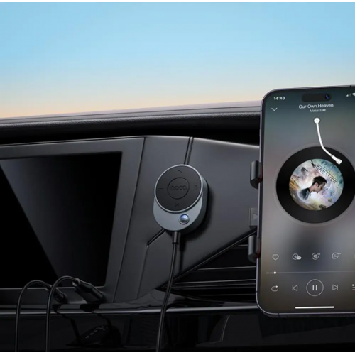Аудио ресивер HOCO E150 Path car AUX Bluetooth receiver с кабелем (BT5.4, 1.5m)